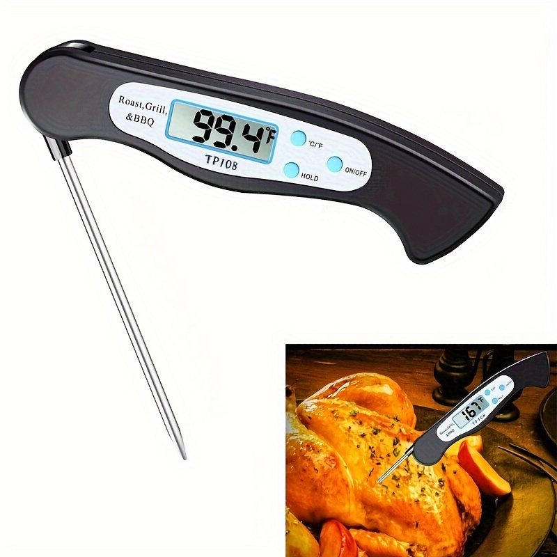 Digital Meat Thermometer with Probe - Waterproof, Kitchen Instant Read Food  Thermometer for Cooking, Baking, Liquids, Candy, Grilling BBQ & Air Fryer 