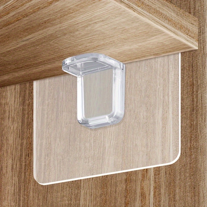 4Pcs Cabinet Shelf Support Clips Self Adhesive Pegs Cabinet Wall Hanger  Strong