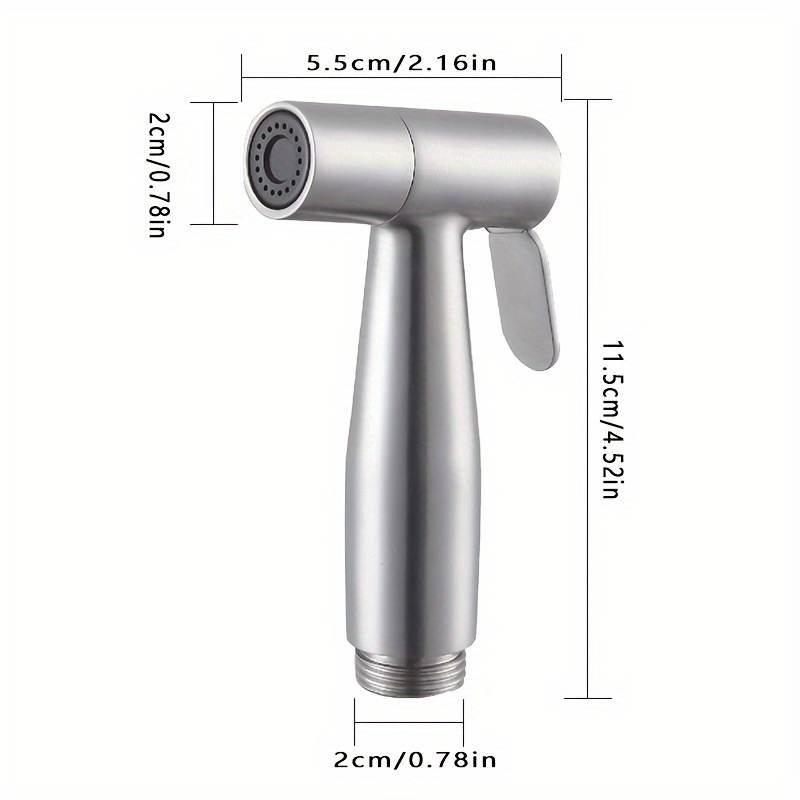 Image of 1pc 304 Stainless Steel Sprayer, Toilet Sprayer, Toilet Washer Sprayer