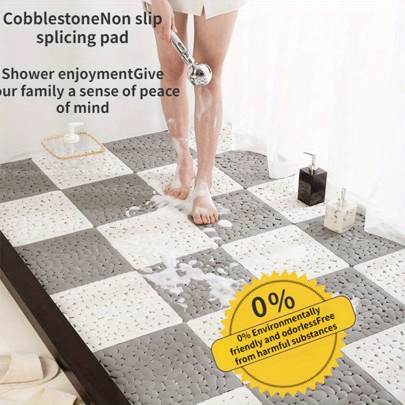 Bathroom Anti Skid Mat Waterproof Hollow Splicing Floor Mat Shower Room  Toilet Bathroom Foot Mat Bathroom Accessories Set