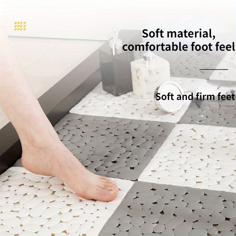 Bathroom Non Slip Mat Splicing Foot Mat Waterproof Soft Flooring