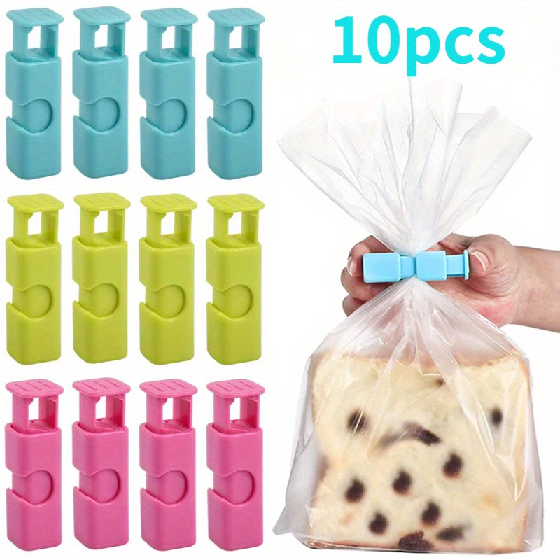10PCS Portable New Kitchen Storage Food Snack Seal Sealing Bag Clips Sealer  Clamp Plastic Tool Kitchen Storage Accessories