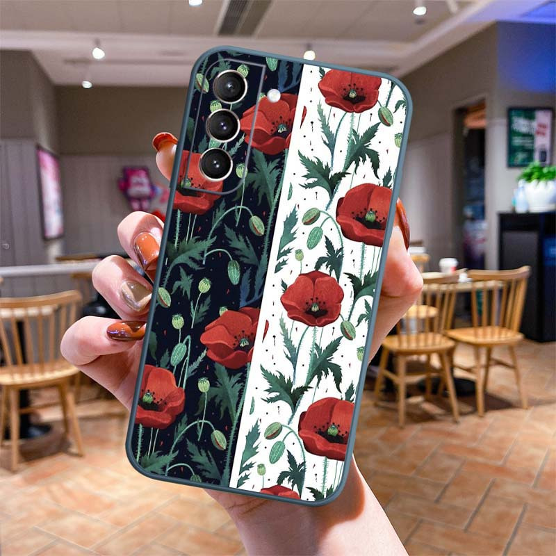 Cute Flower Cool Bear Shockproof Case For Samsung S23 Ultra S22 S21 S20 S10  Note