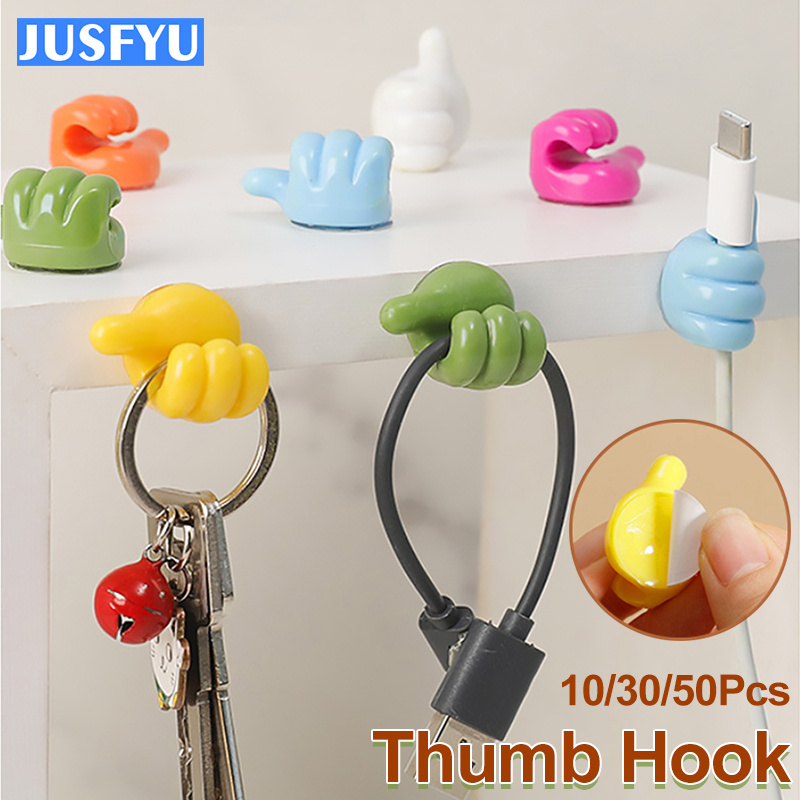 Cable Organizer Thumb Hook Self adhesive Wall Hook Silicone - Temu