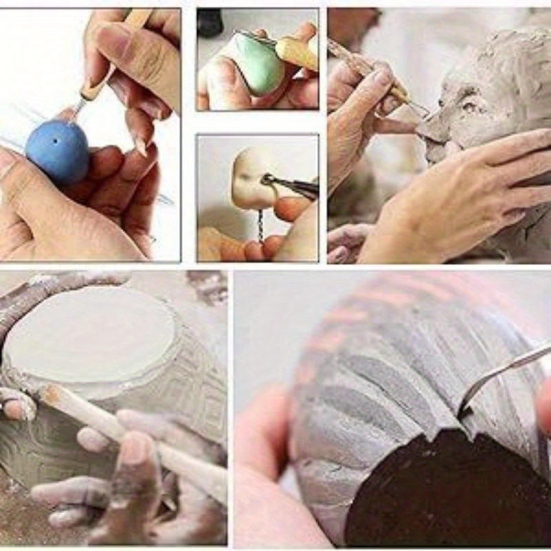 12 PCS Pottery Clay Tools Sculpting Ceramic, Modeling, Carving Set