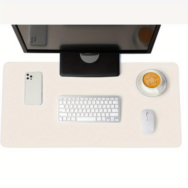 Large Size Office Desk Protector Mat Pu Leather Waterproof - Temu