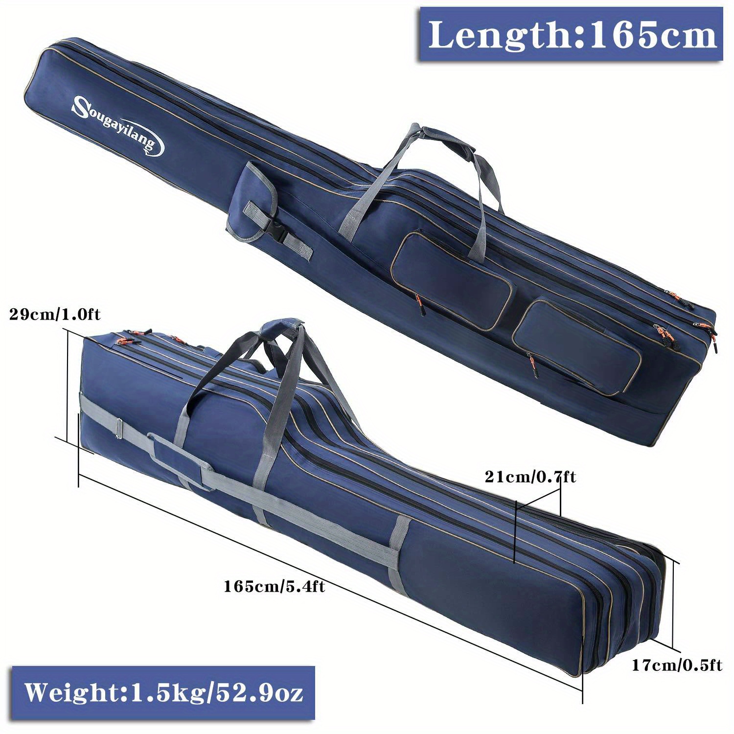 Sougayilang Fishing Rod Case Waterproof Portable Folding - Temu