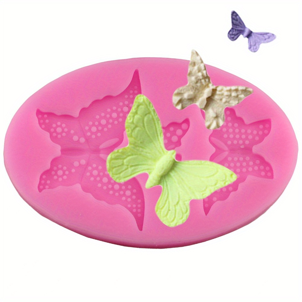 Flexible Silicone Butterfly Chocolate Mold For Cake - Temu