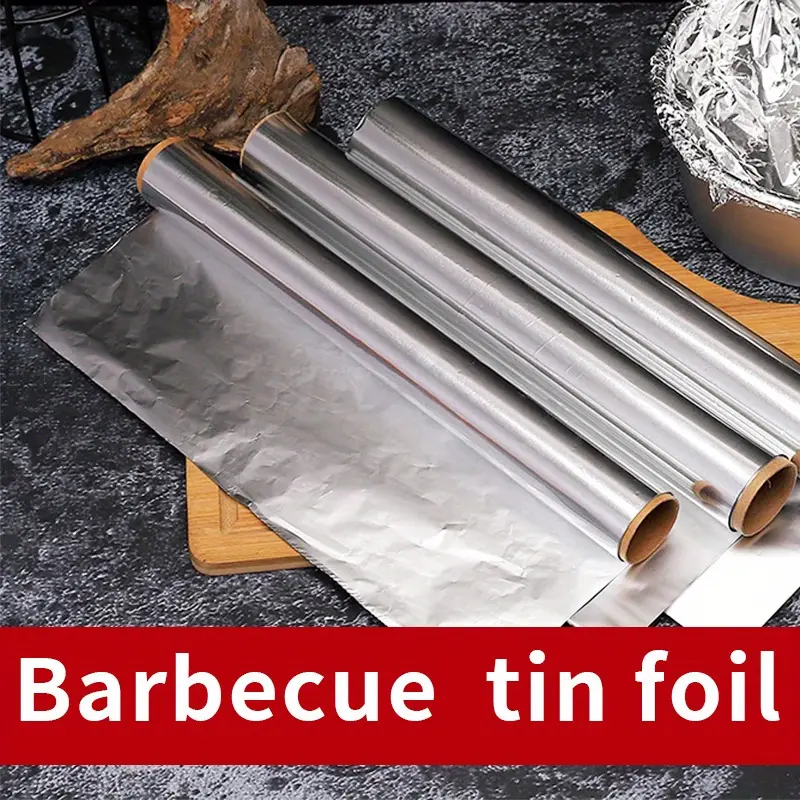 Wrap Food Aluminum Tin Foil Sheets, Baking & Bbq Tool Tin Foil Paper For  Wrapping Meat, Tin Foil Parchment For Grilling Bbq Cooking, Bbq Tool, Bbq  Accessaries - Temu