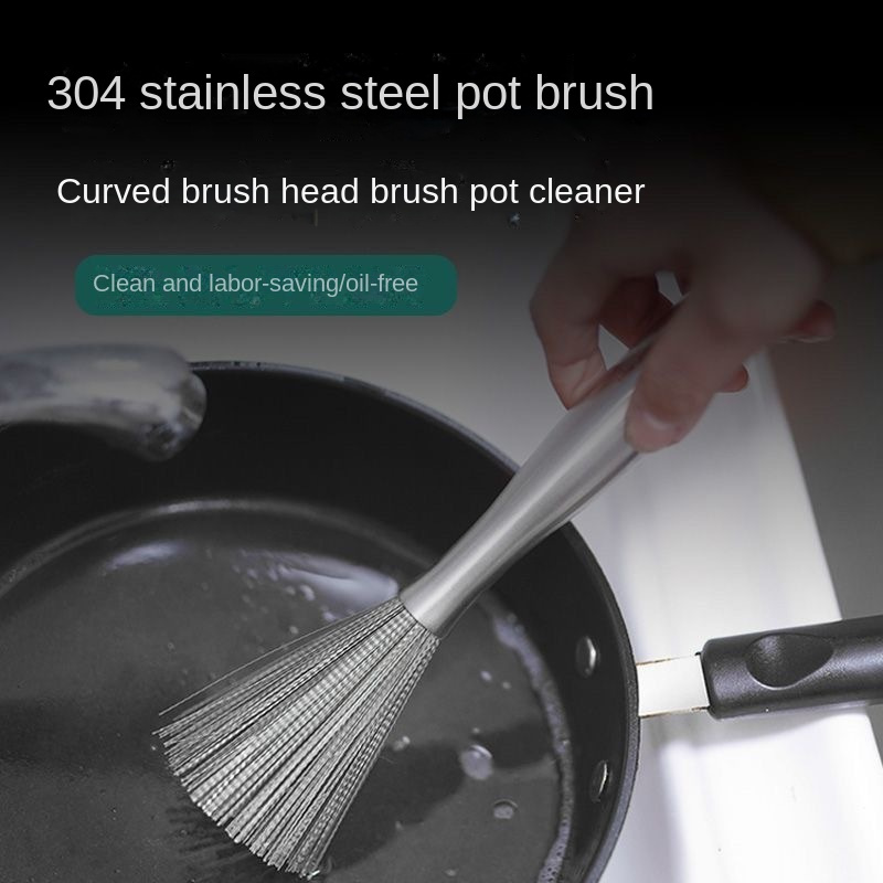 Cookware Scrubber Brush Stainless Steel Cleaning Brush Kitchen Rust Pot  Brush Long Handle Utensil Scrubber Kitchen Clean Tools For Commercial  Cleaning Services/shops - Temu