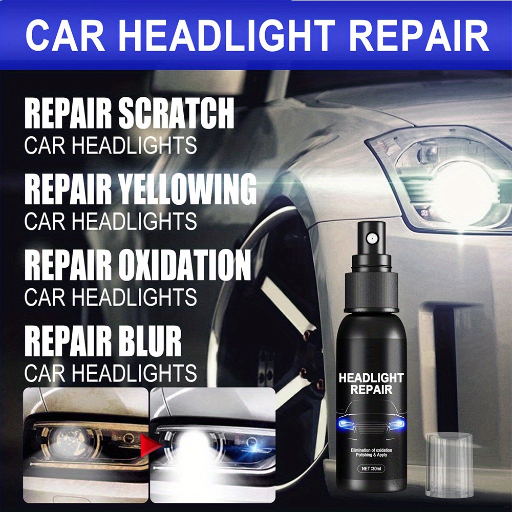 Automobile Headlight Restoration Kits Car Headlight Polish Repair Liquid  30ml Automotive Maintenance Accessories