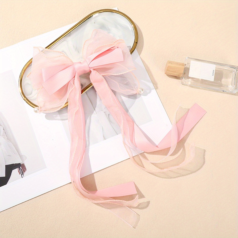 Gentle And Elegant Solid Color Multi layered Bow Ribbon - Temu