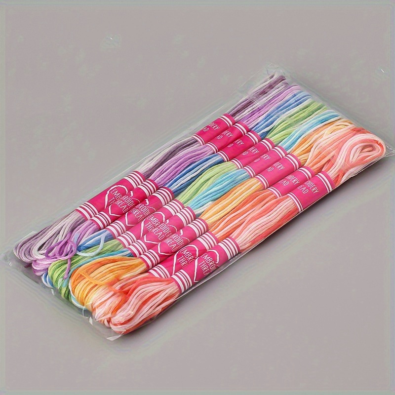 Paquete de 12 hilos de ganchillo para principiantes, color azul, verde,  rosa, morado, amarillo, arco iris, hilo de ganchillo para tejer, tejer