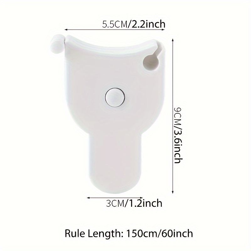 Body Measuring Tape, 60 Inch Retractable Measuring Tape for Body: Waist,  Hip, Bust, Arms, and More (White)