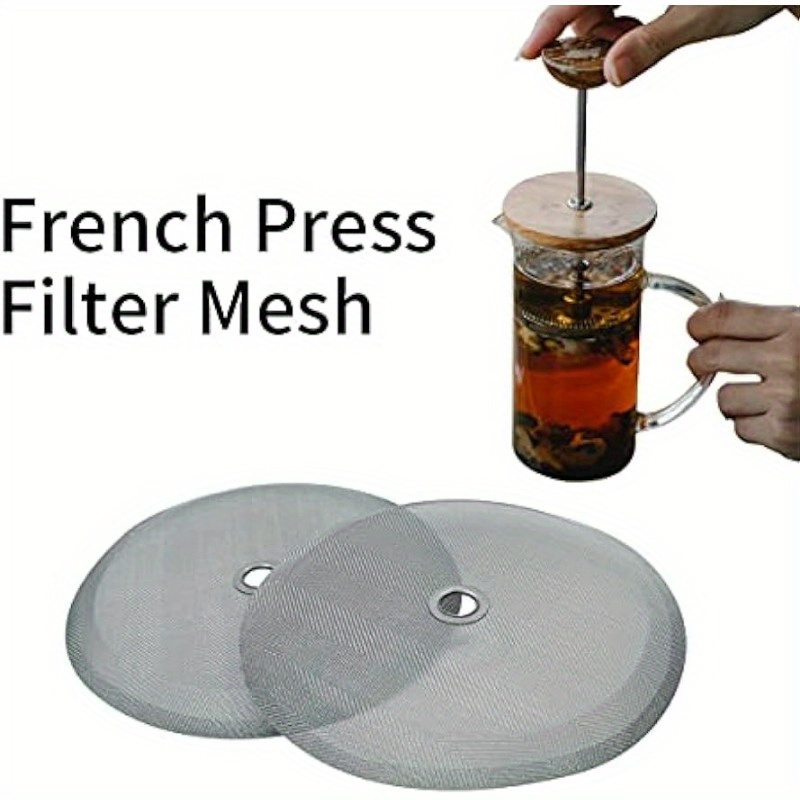 French Press Replacement Filter Screen, Reusable Stainless Steel Mesh  Filter For Bodum French Press Coffee Makers - Temu