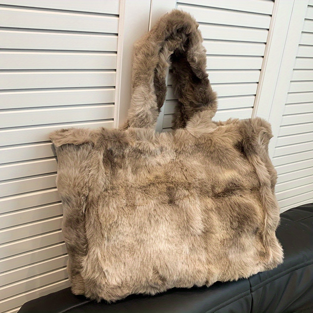 Faux fur best sale shoulder bag