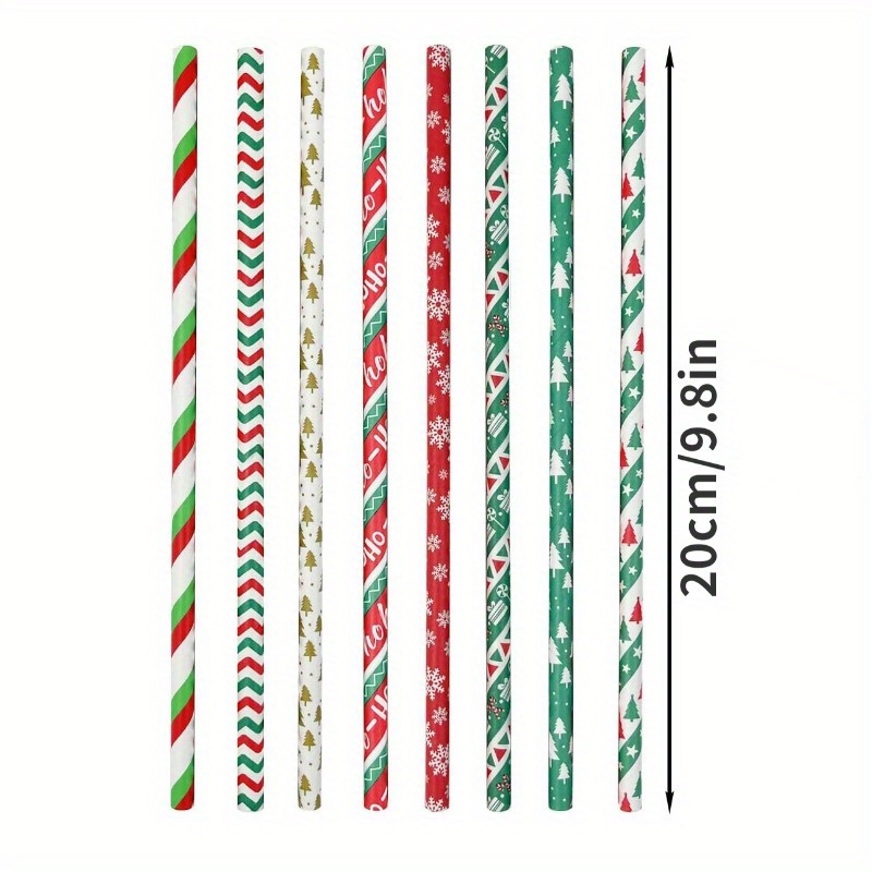 Christmas Disposable Paper Straw, Mix Colors, Biodegradable Paper Straws,  Creative Christmas Elements Printed, Party Dinner Cocktail Straws, For Home  Restaurant Drinks Shop Bar, Christmas Decoration Props, Christmas  Accessories - Temu