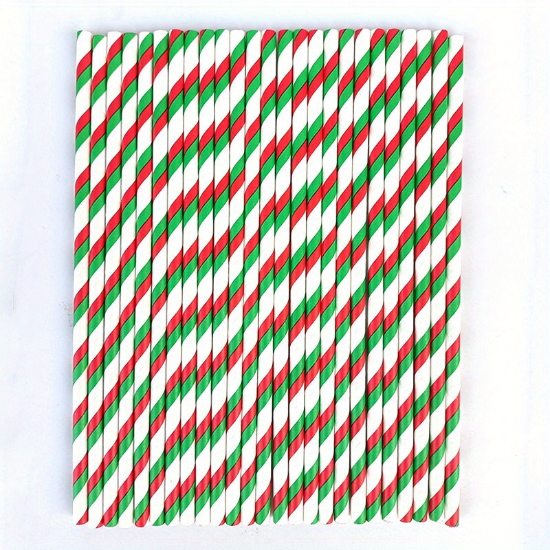 Christmas Disposable Paper Straw, Mix Colors, Biodegradable Paper Straws,  Creative Christmas Elements Printed, Party Dinner Cocktail Straws, For Home  Restaurant Drinks Shop Bar, Christmas Decoration Props, Christmas  Accessories - Temu