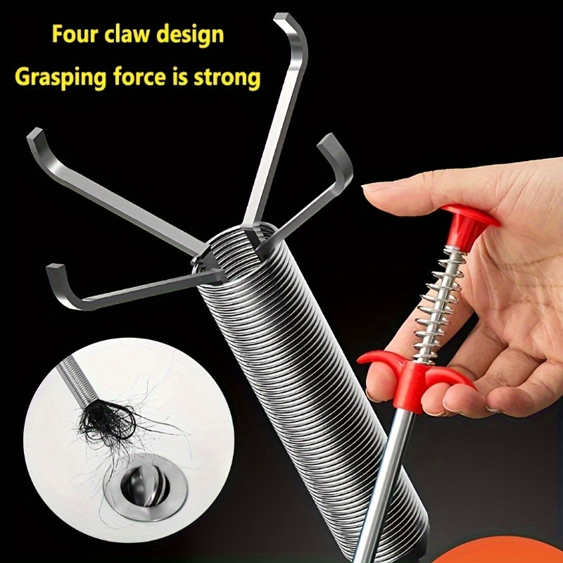 1pc Multifunctional Cleaning Claw, Flexible Drain Unclog Grabber Cleaning  Tool Sink Hair Remover
