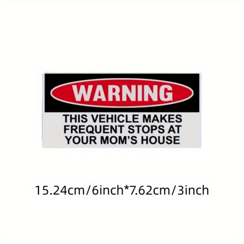 Warning Car Bumper Sticker Decals - Temu