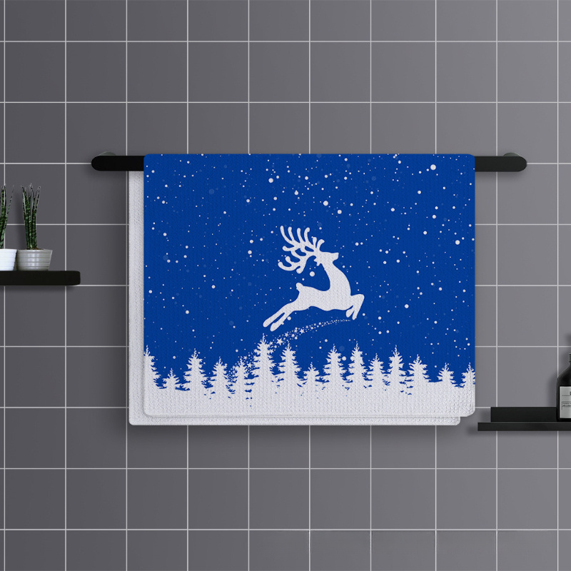 Christmas Pattern Dish Towels, Soft Absorbent Kitchen Towels, Green  Christmas Snowflake Pattern Dish Cloths, Seasonal Winter Holiday Decoration Towels  Set, Bathroom Supplies, Christmas Decor, - Temu