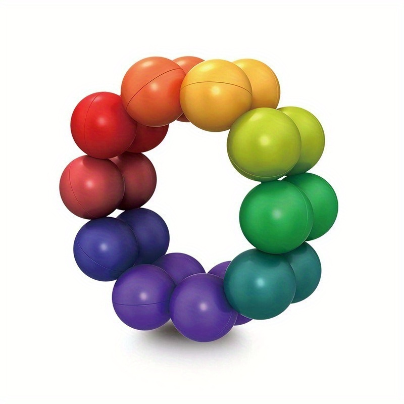6 Colors 5mm Magnetic Ball Puzzle Magnetic Beads Creative Decompression  Magnetic Ball Toy Gift