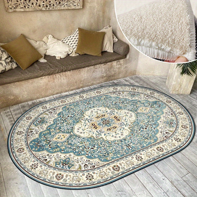 High Quality Bedroom Oval Carpet Alfombras Living Room Floor Mats Doormat  Slip-Resistant Faux Fur Area Rug Home Supplies