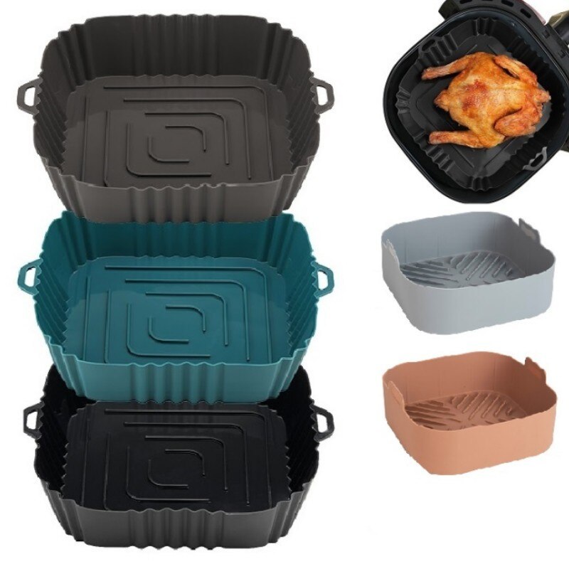Air Fryer Silicone Oven Baking Tray Pizza Fried Chicken Baking