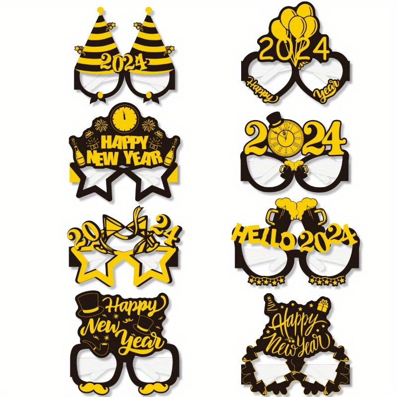 2024 Glasses Frame New Year Party Decor Decorative Party - Temu