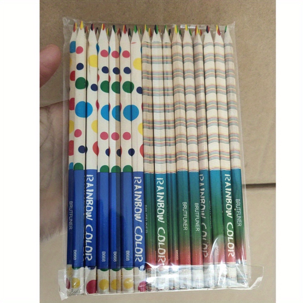 10pcs DIY Pencil Cute Kawaii Wooden Colored Pencil Wood Rainbow