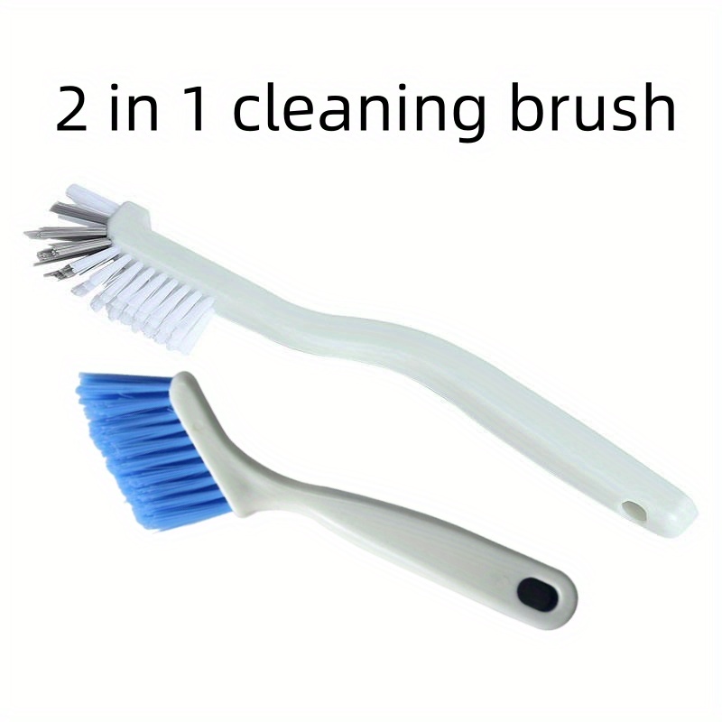 2pcs Cleaning Brushes, Multi-Purpose Right Angle Brush Scrubbing Kitchen Bathroom Deep Cleaning Edge Corner Crevices Grout Scrub Dish Pot Sink