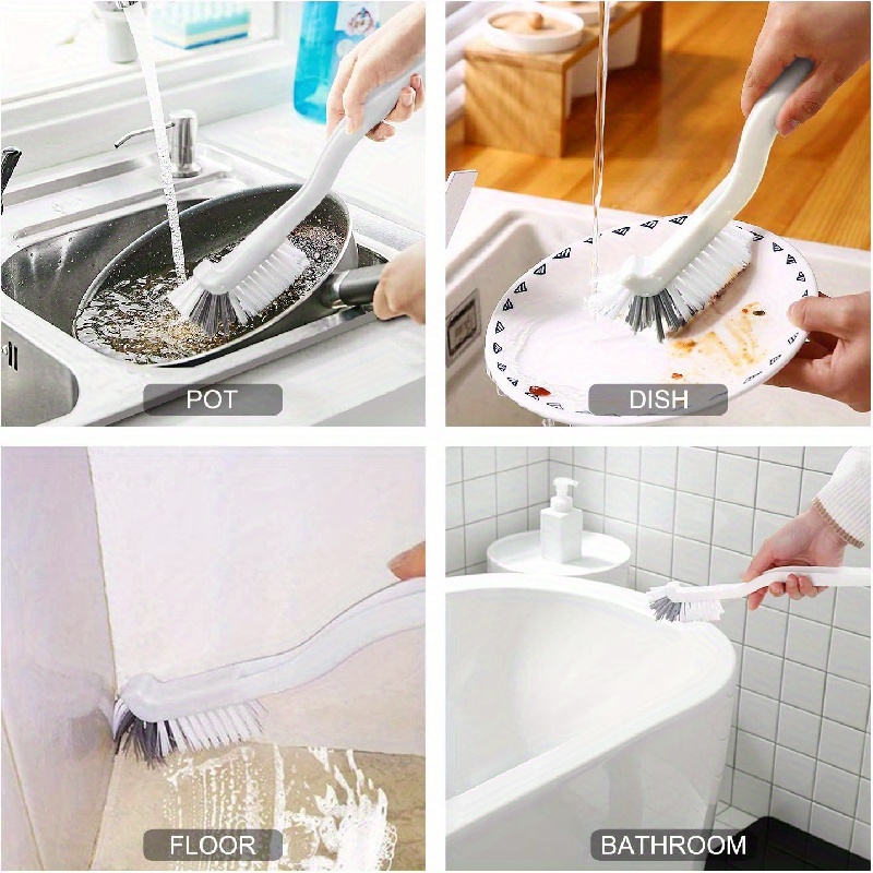 1 Cleaning Brush Small Scrub Brush With Stiff Bristles, Edge Corner Deep  Washing Sink Bathroom Brushes, Household Pot Pan Dishwasher Edge - Temu