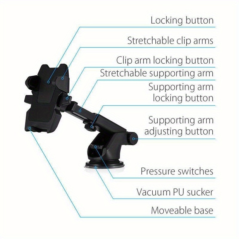 360 Suction Cup Car Phone Holder Windshield Mobile Phone Holder