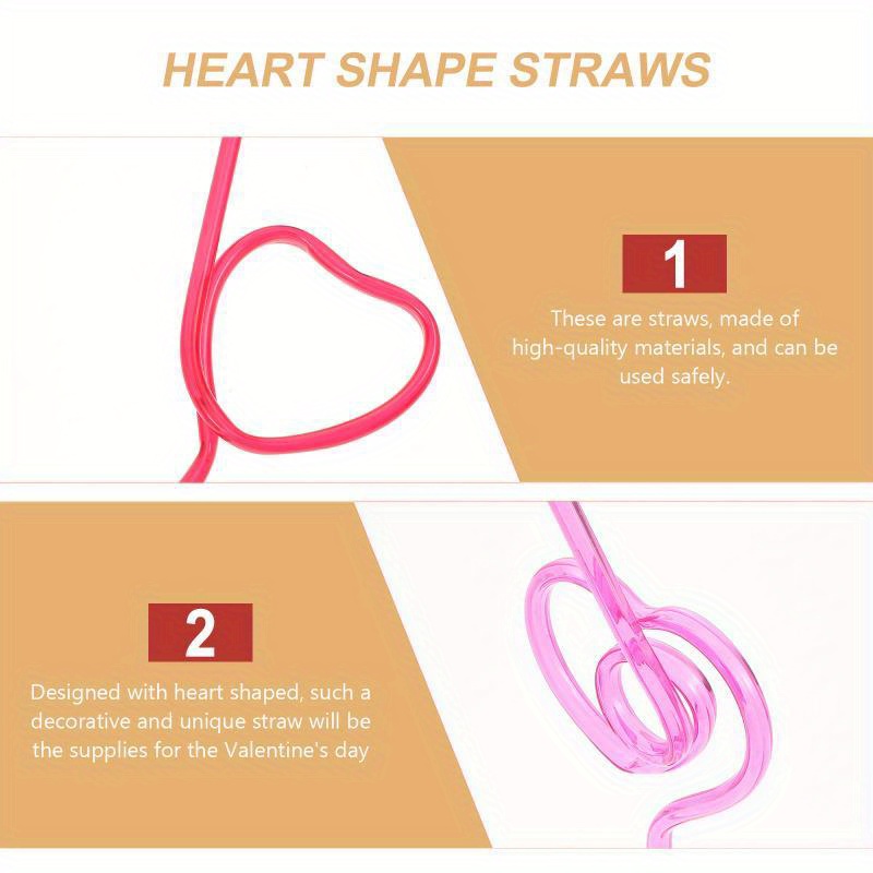 Heart Shaped Silly Straws