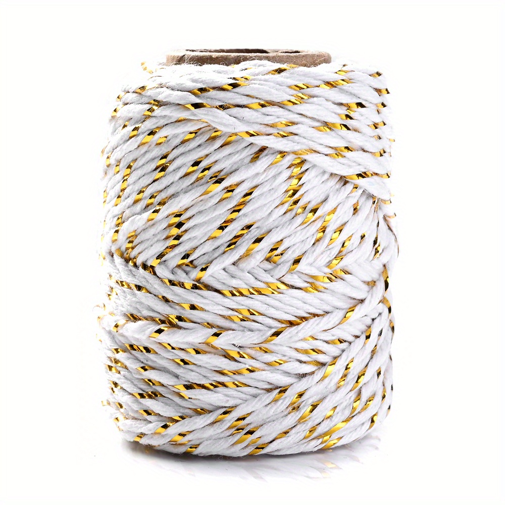 20M Gold Rope Twine String Wrapping DIY Craft Ribbon Party Gifts