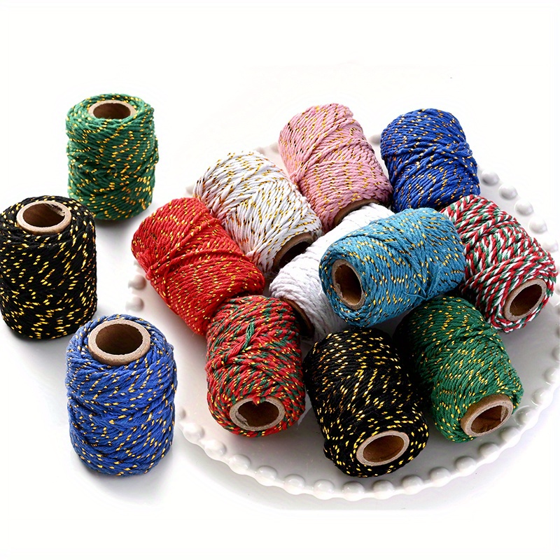 Golden Red Green Thick Christmas Twine For Gift Wrapping Diy - Temu