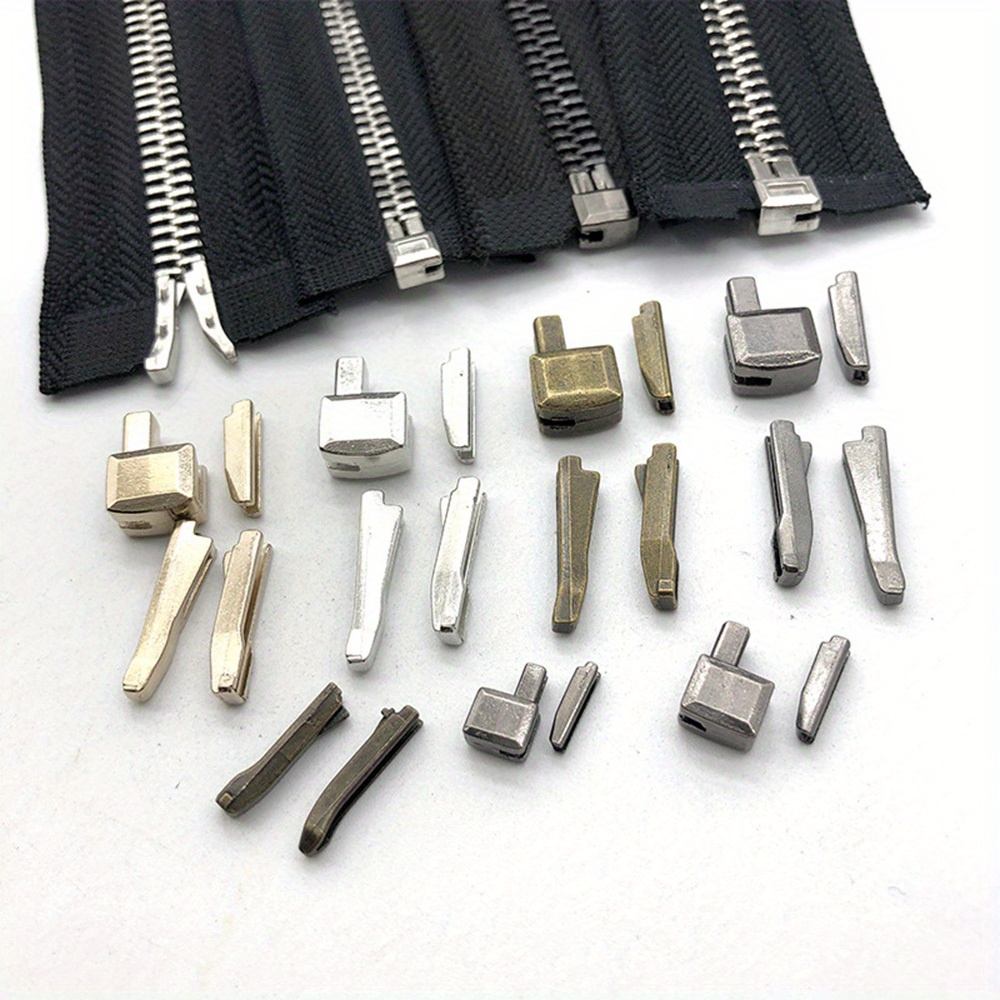 Zipper Repair Kit Replacement Head Metal Slider Pin Insertion Stop Jacket  Bottom Retainer Fix Stopper Sewing Parts Accessories