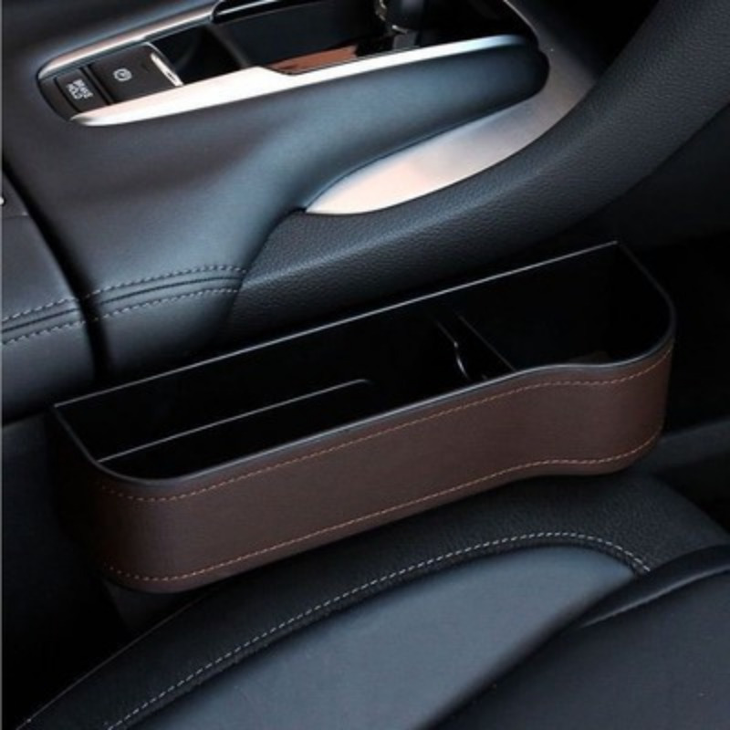 Car Seat Gap Filler Organizer Automotive Accessories Crevice Storage Pocket  Black Co pilot Side 