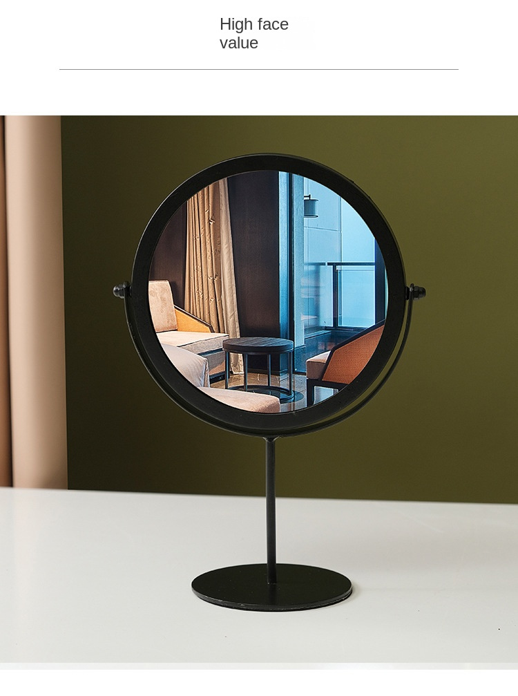 Tabletop Makeup Mirror Round Swivel Beauty Desktop Stand - Temu