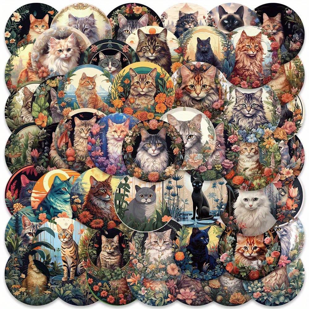 Cat Tarot Horoscope Stickers Perfect For Diy Arts Crafts - Temu