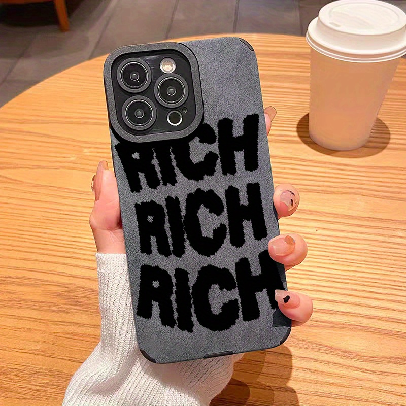 

Luxury Shockproof Faux Leather Rich Pattern Design Slim Protective Case Camera Lens All Inclusive Protection Phone Soft Case For Iphone 11/12/13/14/15/x/xr/xs/plus/pro/pro Max Series