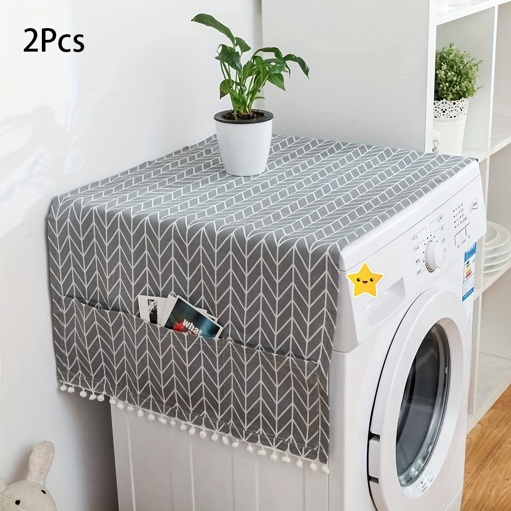 Anti-Slip Washer or Dryer Top Mat Covers, 23.6 x 23.6 Black Washing  Machine Top Protector Dust-Proof Cover, Washer or Dryer Top Protector  Covers for