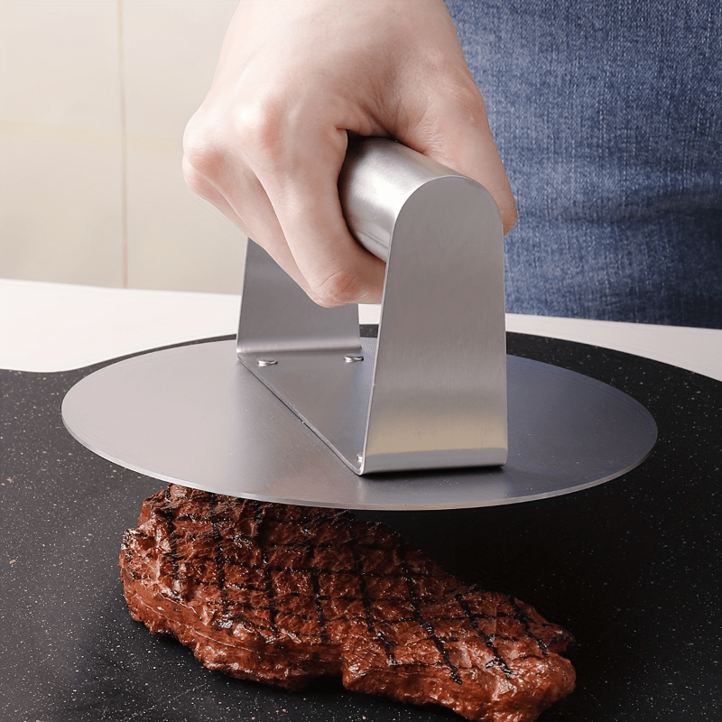 Ground Meat Smasher Meat Press Aluminum Hamburger Steak Smasher Tool Manual  Tortilla Stainless Steel Iron Squid Weight - AliExpress
