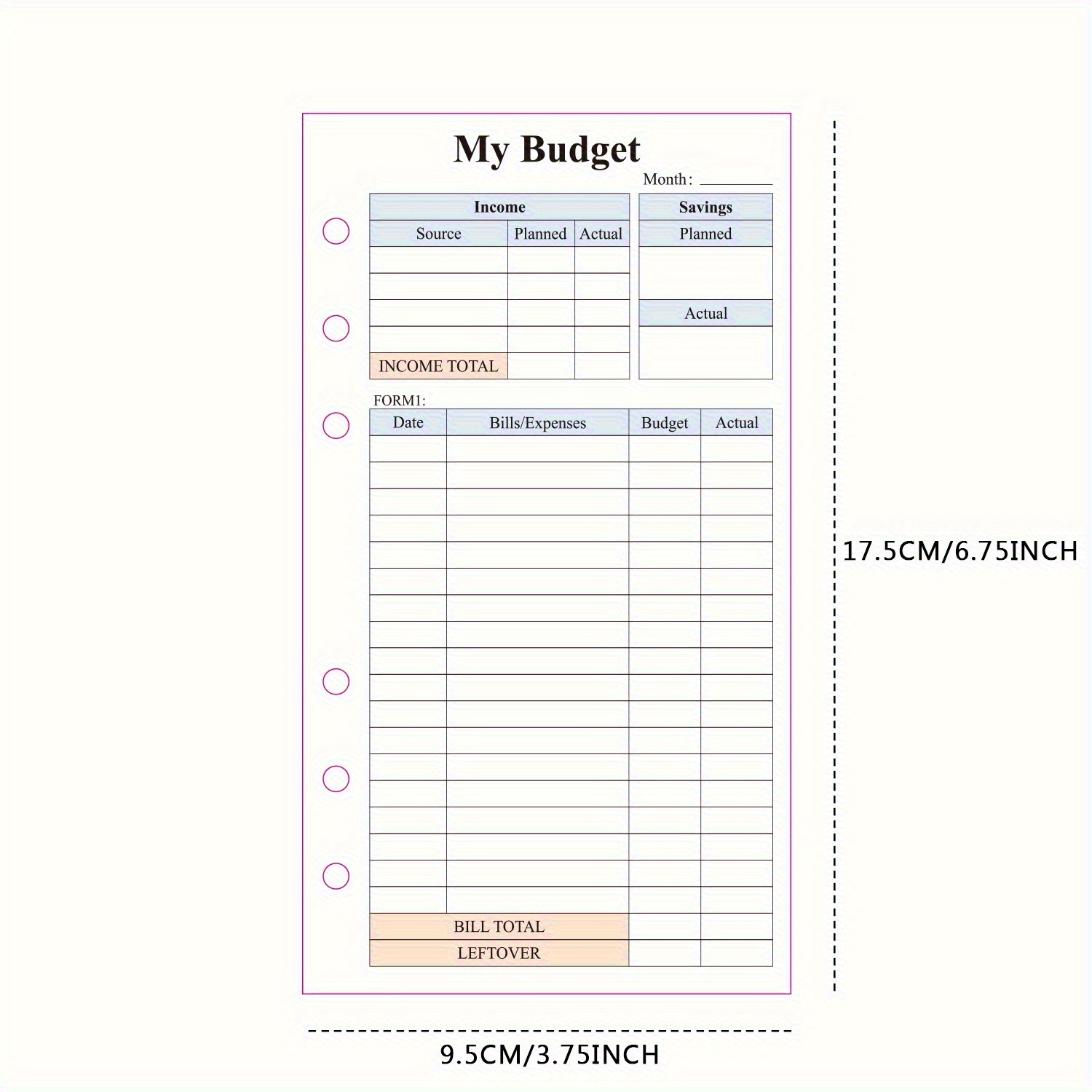  2024 Weekly & Monthly Planner Refill, 3-3/4 x 6-3/4, January  2024 - Dec 2024, Personal/Compact/Size 3 : Office Products