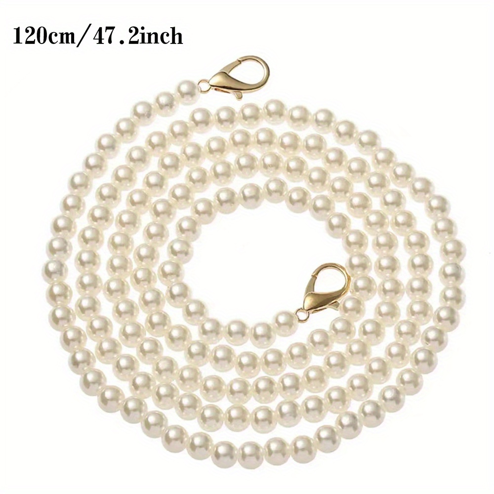 Imitation Pearl Bead Bag Chains Purse Strap Replacement - Temu