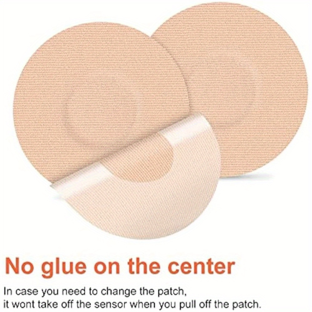 Freestyle Adhesive Patches - 100% Waterproof – NO Glue in The Center –  (Color: Tan) by FixiC - Patches for cgm sensors