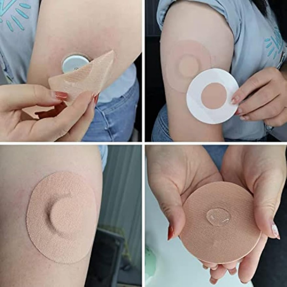 Libre 2 Sensor Covers Waterproof, 20pcs CGM Adhesive Patches for Libre 2  Flexible 14 Days Tapes Without Hole in The Center, Beige
