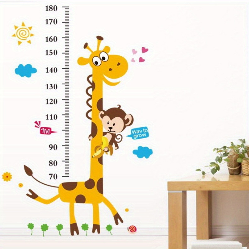 Wall Sticker HEIGHT CHART 190cm Matt Black Kids Childrens Measurement  Bedroom Nursery Interior Design 