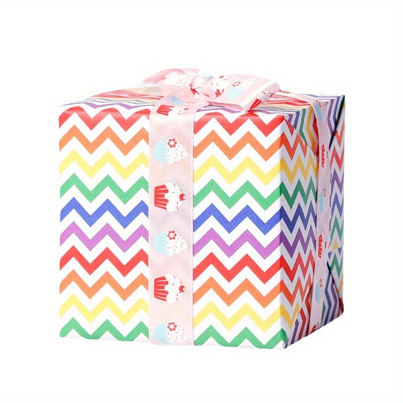 Colorful Striped Party Gift Wrapping Paper Birthday Wedding