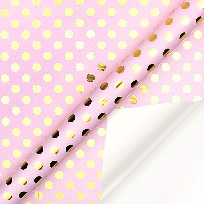 Hallmark Gold Geometric on Pink Jumbo Wrapping Paper, 54 Sq. ft.
